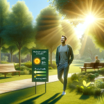 A realistic image that visually captures the benefits of sunlight on human health