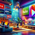 A vibrant and modern image depicting the concept of Over-the-Top (OTT) platforms