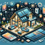 An illustration that embodies the concept of smart homes, showcasing a futuristic house equipped with the latest technology for automation