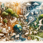 An illustration that embodies the fusion of artistic creativity and environmental sustainability, known as eco-artistry