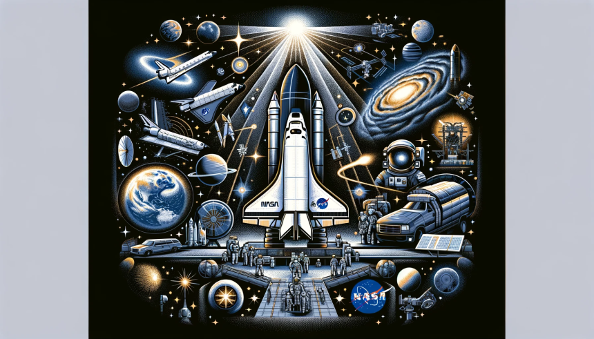 An illustration to commemorate NASA Day of Remembrance, focusing on astronomical achievements and honoring the legacy of space exploration