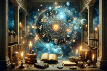 An image depicting the mystical and symbolic essence of numerology