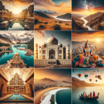 Collage of the top 10 breathtaking destinations in India for 2024