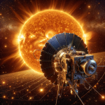 Illustration-of-NASAs-Parker-Solar-Probe-historic-Sun-encounter-in-2024_-The-image-shows-the-Parker-Solar-Probe-a-spacecraft