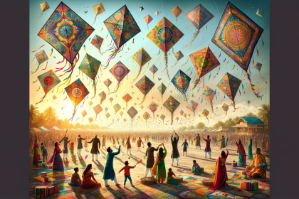 Sankranti Skies_ A Cultural Mosaic of Kite Flying