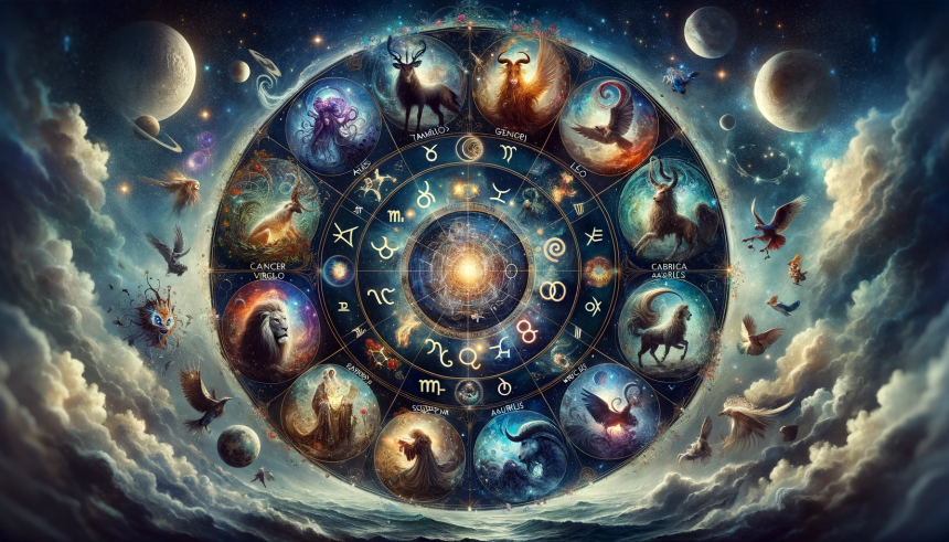 The twelve zodiac signs