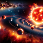 illustration capturing the vibrant cosmic scene of NASA's TESS Telescope