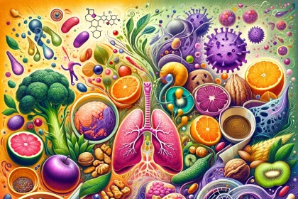 A detailed and vibrant illustration that depicts the impact of switching to vegan or ketogenic diets on the immune system