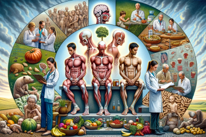 A detailed illustration capturing the essence of protein deficiency and its impact on human health