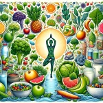 A detailed illustration that encapsulates the essence of detoxification through a healthy diet and lifestyle