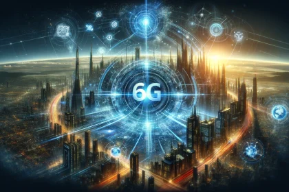 A futuristic image that visually represents the concept of 6G technology