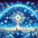 An illustration that captures the essence of Bluesky's launch and its potential impact on X (formerly Twitter)