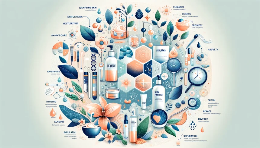 An illustration that encapsulates the essence of a comprehensive skincare regimen