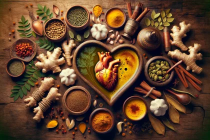 Ayurvedic traditions with the theme of heart health and arterial cleansing